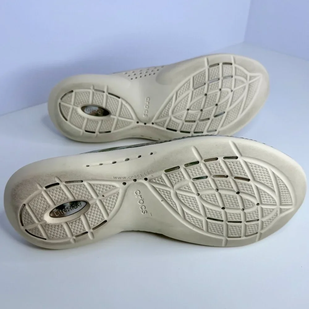 Men's‎ Size 8 CROCS LITERIDE 360 MARBLED PACER SHOES ARMY GREEN-MULTI COLOR - Picture 3 of 8